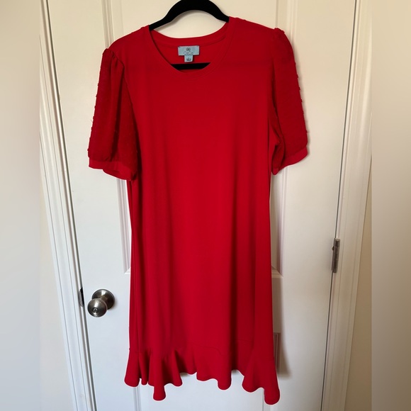 EUC CeCe Red Dress - Picture 1 of 4